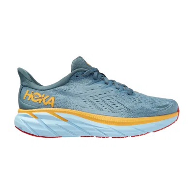 Pre-owned Hoka Men's  One One Clifton 8 (wide) Sneakers In Goblin Blue/mountain Spring