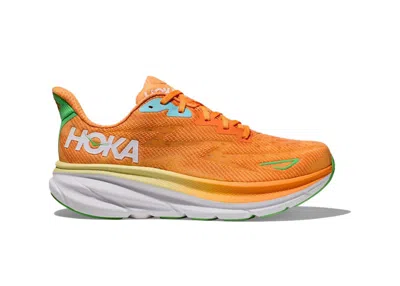 Pre-owned Hoka Men's  One One Clifton 9 Sneakers In Solar Flare/sherbert In Orange