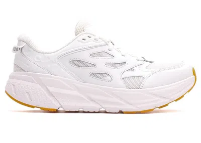 Pre-owned Hoka Men's  One One Clifton L Gum Sneakers In White