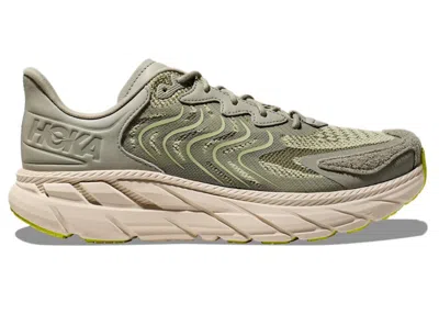 Pre-owned Hoka Men's  One One Clifton Long Sleeve Sneakers In Stardust/galactic Grey In Gray
