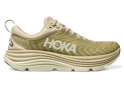 Pre-owned Hoka Men's  One One Gaviota 5 Sneakers In Oyster Mushroom/truffle Salt In Brown