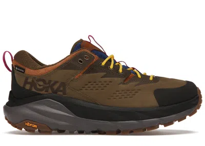 Pre-owned Hoka Men's  One One Kaha Low Goretex Bodega Sneakers In Martini Olive/almond In Multi
