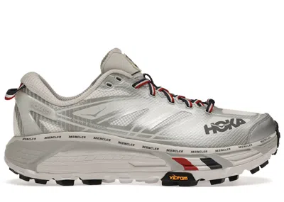 Pre-owned Hoka Men's  One One Mafate Speed 2 Moncler Sneakers In White/silver/red