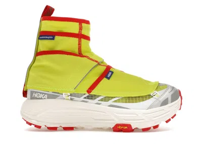 Pre-owned Hoka Men's  One One Mafate Three2 Nicole Mclaughlin Sneakers In White/neon