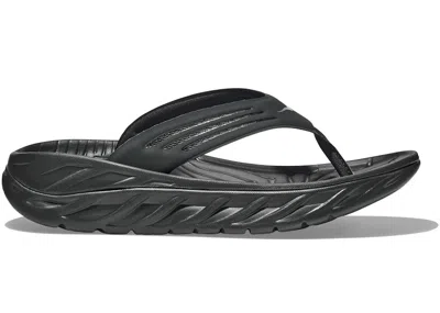 Pre-owned Hoka Men's  One One Ora Recovery Flip Sneakers In Black/dark Gull Grey