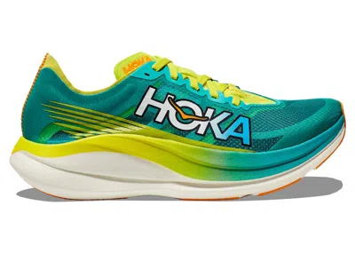 Pre-owned Hoka Men's  One One Rocket X 2 Sneakers In Ceramic/evening Primrose