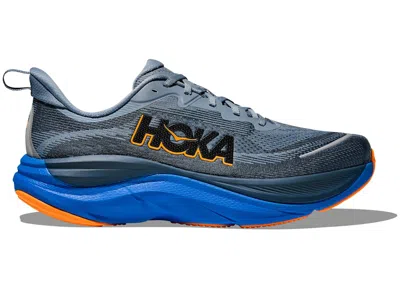 Pre-owned Hoka Men's  One One Skyflow Sneakers In Downpour/thunder Cloud In Blue
