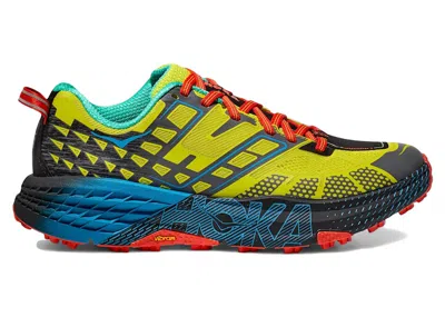 Pre-owned Hoka Men's  One One Speedgoat 2 Citrus Blue Sneakers In  Citrus/ Blue In Multi