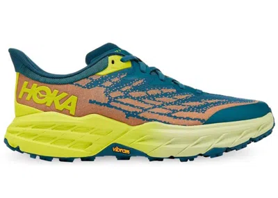 Pre-owned Hoka Men's  One One Speedgoat 5 Sneakers In Blue Coral/evening Primrose