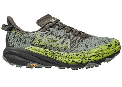 Pre-owned Hoka Men's  One One Speedgoat 6 Goretex Sneakers In Slate/aloe Vera