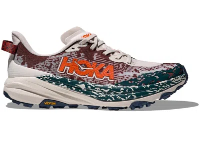 Pre-owned Hoka Men's  One One Speedgoat 6 Sneakers In Putty/blue Twilight In Multi