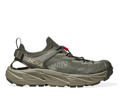Hoka Hopara Green Sneakers With Cut-out On The Back And Logo Printed On The Side In Fabric And Rubber Uni