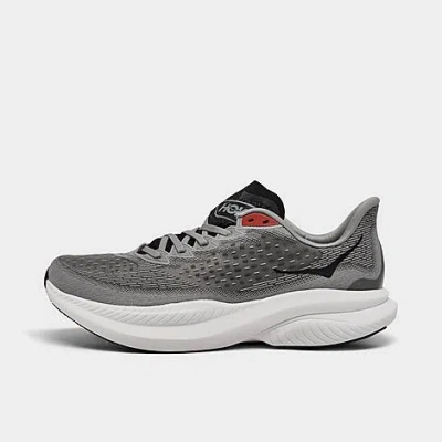 Hoka Men's Mach 6 Running Shoes In Stellar Grey/black
