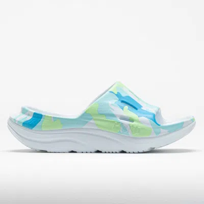 Hoka Men's Ora Recover Slide 3 Sandals In Illusion White In Multi