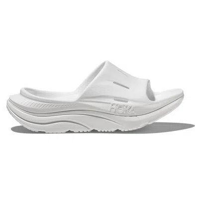 HOKA MEN'S ORA RECOVER SLIDE 3 SANDALS IN WHITE