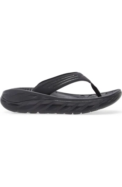 HOKA MEN'S ORA RECOVERY FLIP FLOP IN BLACK/DARK GULL GREY