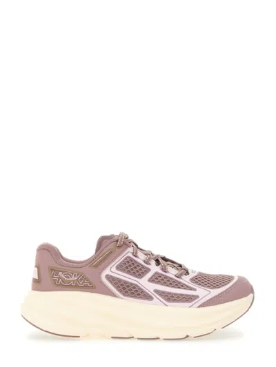 Hoka One One Pink Sneakers In Brown