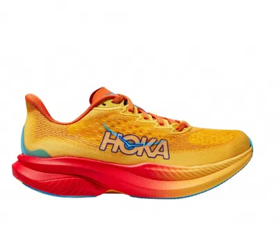 Hoka Men's Mach 6 Running Shoes In Poppy/squash In Orange