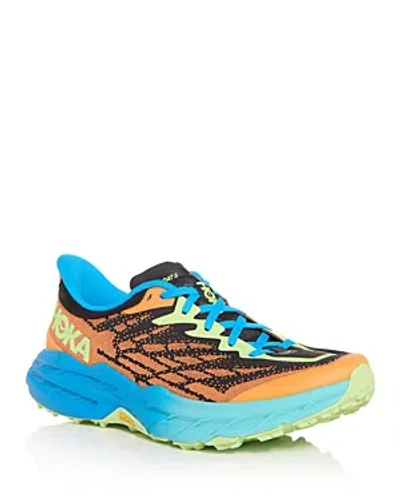 Hoka Men's Speedgoat 5 Low Top Sneakers In Solar Flare / Diva Blue