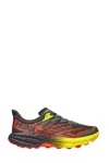 HOKA MEN'S SPEEDGOAT 5 TRAIL RUNNING SHOES - D/MEDIUM WIDTH IN THYME/FIESTA