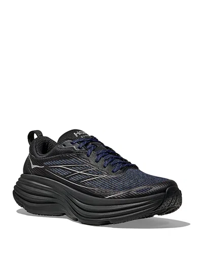 Hoka Men's Stealth/tech Bondi 8 Caged Sneakers In Black