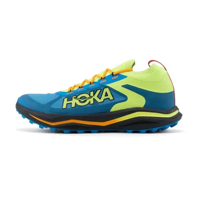 Hoka Men's Zinal 2 Trail Running Shoes In Diva Blue / Lettuce In Gold