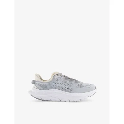 Hoka Mens Alabaster Kawana 2 Mesh Low-top Trainers Eur 40.5 / 7.5 Uk In Gray