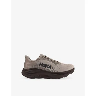 Hoka Mens Boulder Grey Pebble Grey Clifton 11 Mesh Trainers In Gray