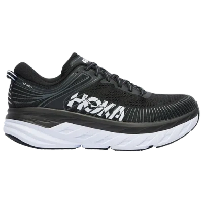 Hoka Mens  Bondi 7 In Black/white