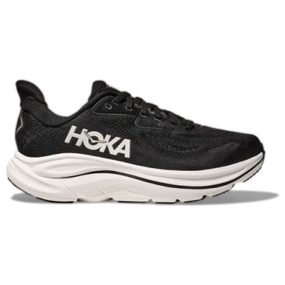 Hoka Clifton 10 Rubber-trimmed Jacquard Running Sneakers In Black
