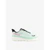 Hoka Mens Mint Fluorite Clifton 9 Mixed-material Trainers In Mint Fluorite