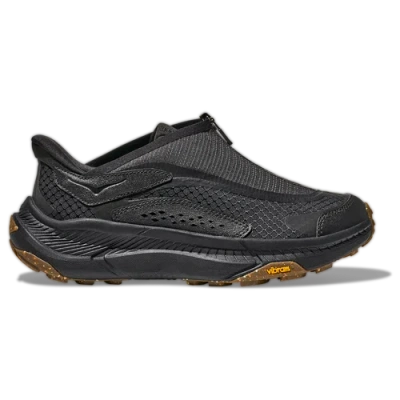 Hoka Technical Ripstop Trail Shoes With Zip Closure In Black