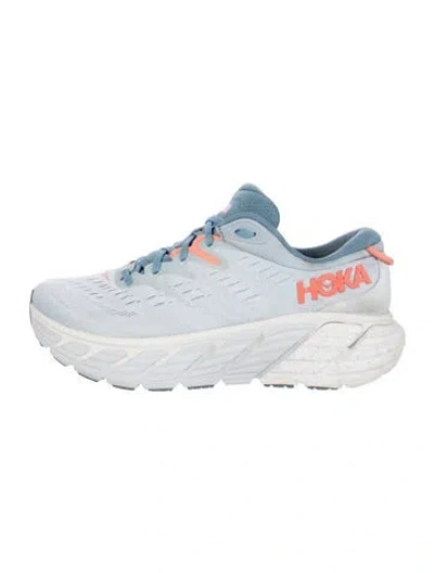 Pre-owned Hoka Mesh Accents Sneakers In Blue