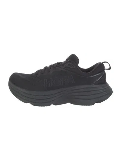 Pre-owned Hoka Mesh Athletic Sneakers In Black