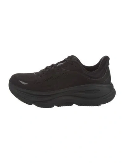 Pre-owned Hoka Mesh Athletic Sneakers In Black