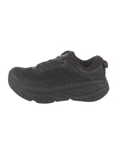 Pre-owned Hoka Mesh Athletic Sneakers In Black