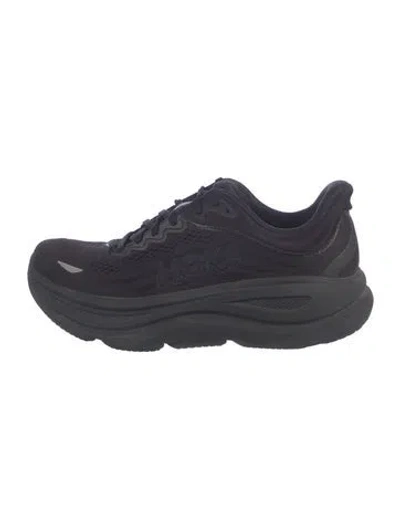 Pre-owned Hoka Mesh Athletic Sneakers In Black