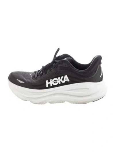 Pre-owned Hoka Mesh Athletic Sneakers In Black