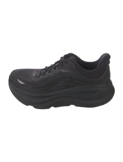 Pre-owned Hoka Mesh Athletic Sneakers In Black
