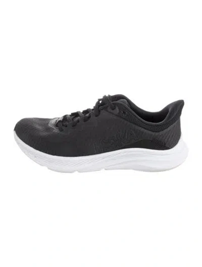 Pre-owned Hoka Mesh Athletic Sneakers In Black
