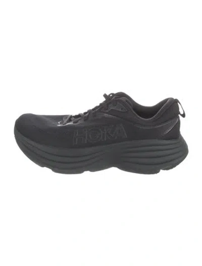 Pre-owned Hoka Mesh Athletic Sneakers In Black