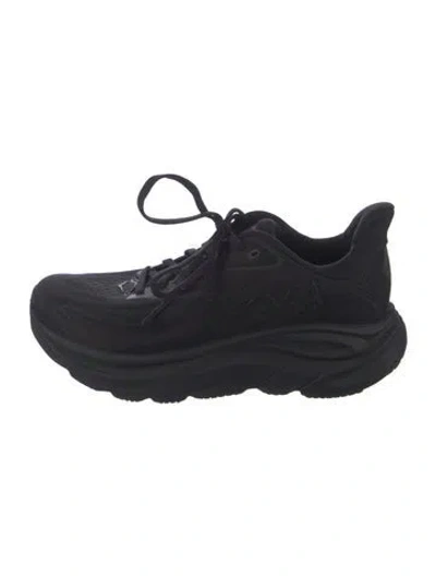 Pre-owned Hoka Mesh Athletic Sneakers In Black