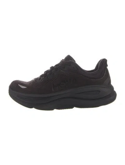 Pre-owned Hoka Mesh Athletic Sneakers In Black
