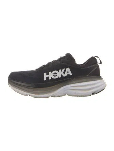 Pre-owned Hoka Mesh Athletic Sneakers In Black