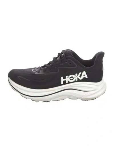 Pre-owned Hoka Mesh Athletic Sneakers In Black