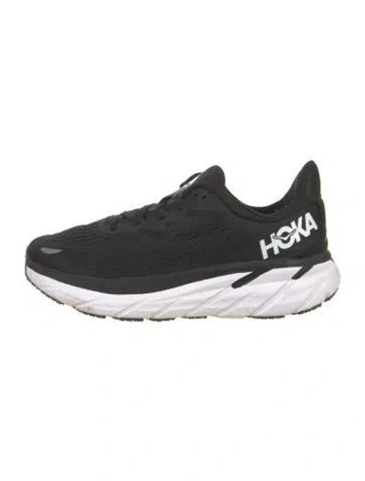 Pre-owned Hoka Mesh Athletic Sneakers In Black/white