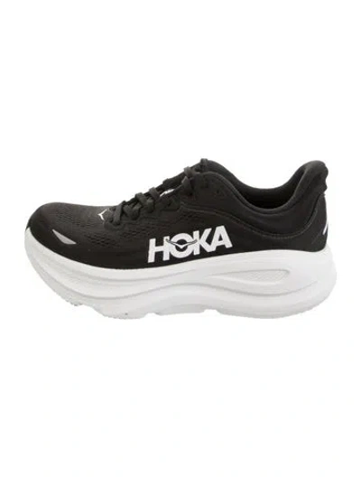 Pre-owned Hoka Mesh Athletic Sneakers In Black/white