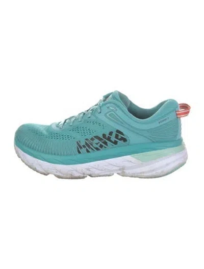 Pre-owned Hoka Mesh Athletic Sneakers In Blue