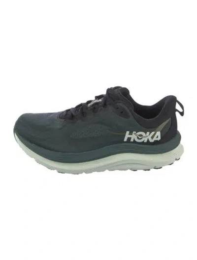 Pre-owned Hoka Mesh Athletic Sneakers In Green