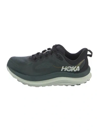 Pre-owned Hoka Mesh Athletic Sneakers In Green